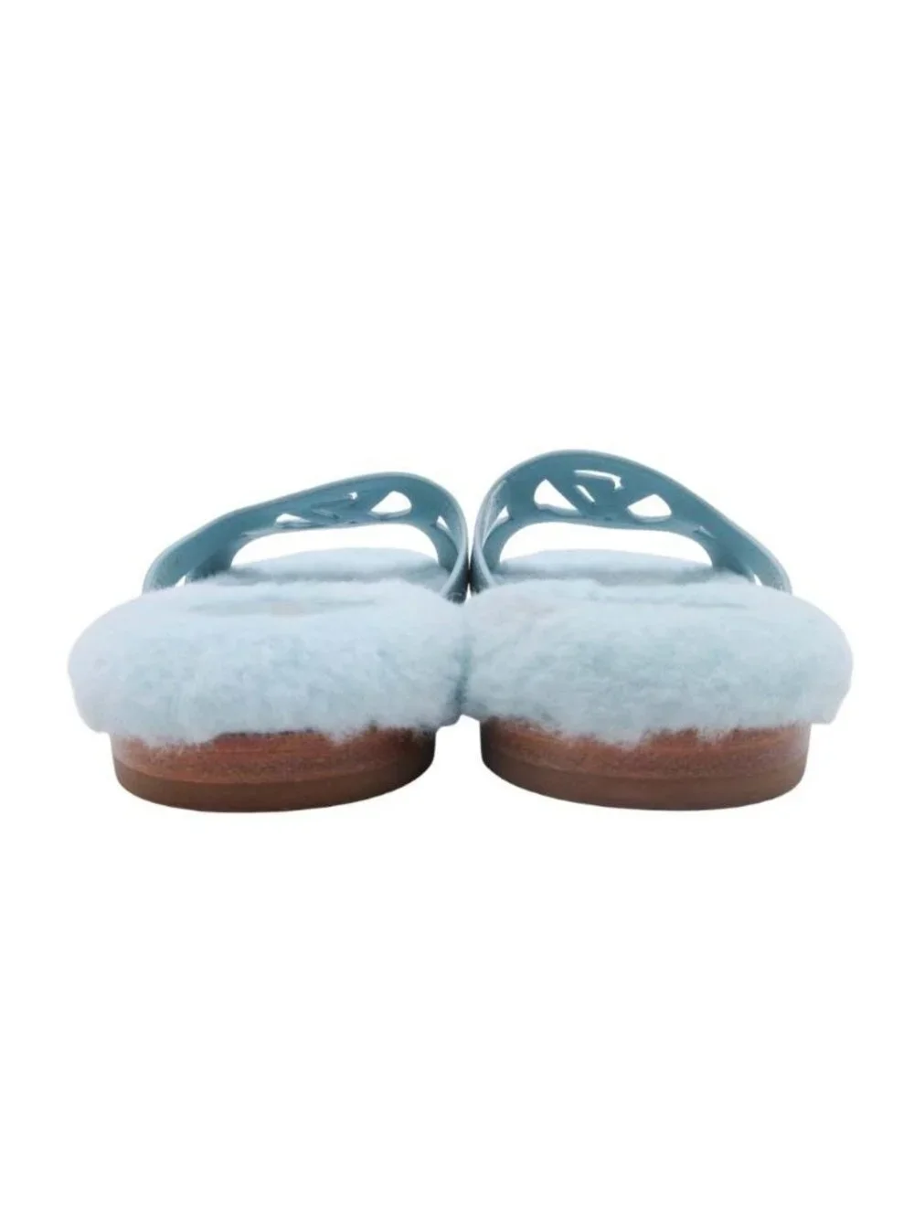 Louis Vuitton Isola Line Mules Shearling Fleece Flat Sandals Shoes